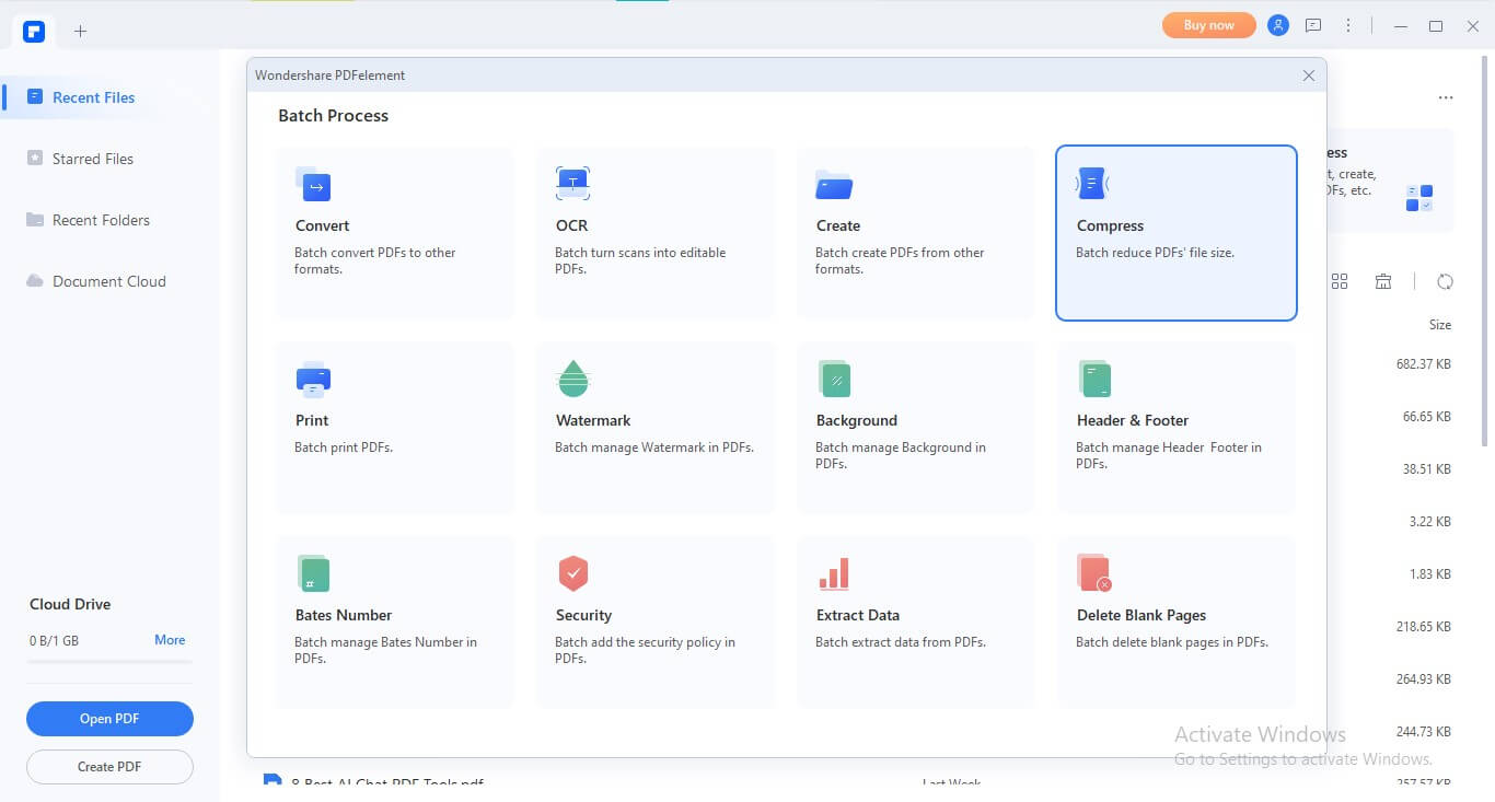 pdfelement compress pdf under 200kb